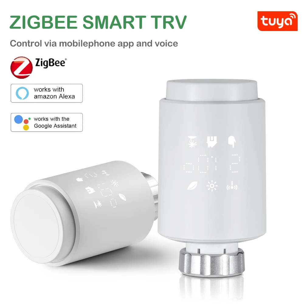 Термостат ZigBee с регулятором температуры умный программируемый клапан радиатора
