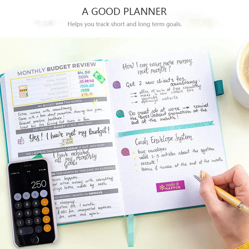 А5 планер с клетчатым узором 100 листов записная книжка жестким кожаным покрытием