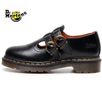 dr martens women mary jane buckle strap genuine leather shoes doc martin female none slip goth ladies girl loafers brogues shoes