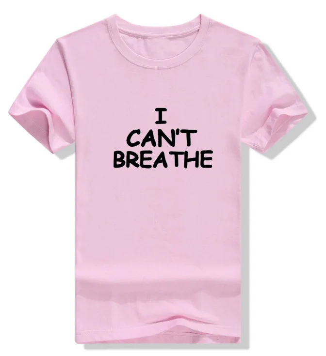 

New Arrival Plus Size 4XL Men Short Sleeve Graphic Tees Tops I Can't Breath Printed T-shirt