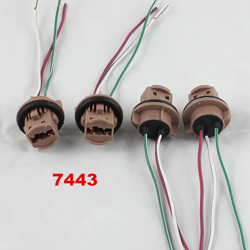 Rockeybright T20 7443 светодиодный стоп-сигнал автомобильный адаптер лампочка гнездо