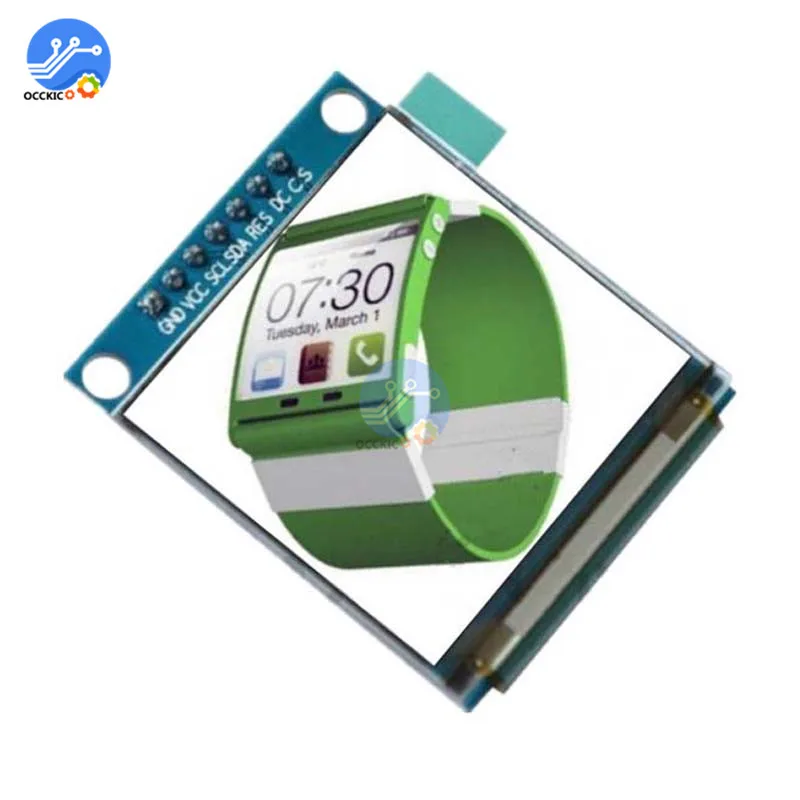Фото Полноцветный OLED модуль 1 5 дюйма 7PIN экран дисплея SSD1351 Драйвер IC 128(RGB)* 128 интерфейс
