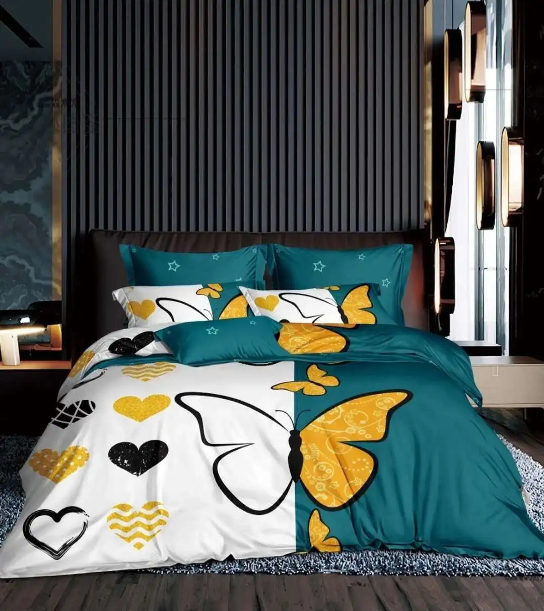 

3D Quilt Cover + Pillowcase Butterfly Pattern 3PCS 150*210cm 200*230cm 228*228cm 220*240cm 260*230cm Without Bed Sheet