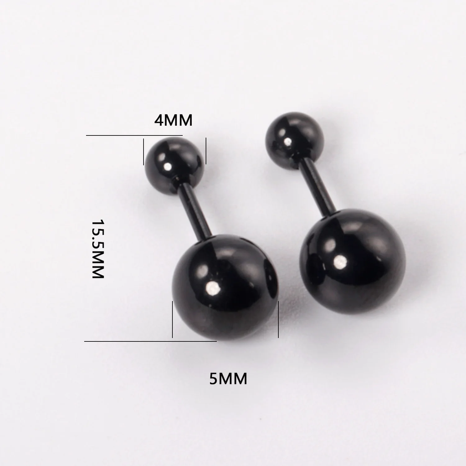 

12 Pairs Round Ladies/Girl/Men Earrings 12 Pairs 316L Stainless Steel Anti-allergy Punk Ear Stud for Party Jewelry Accessories