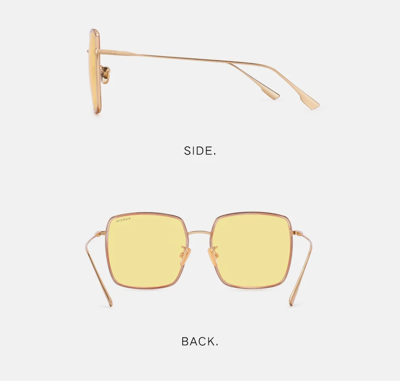 PARZIN New Sunglasses Women Big Metal Frame Sun Glasses For Women Fashion Colorful Ladies Shades Eyewear 8280