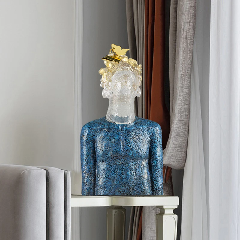 Простая Роскошная портретная скульптура из смолы украшение для дома гостиной