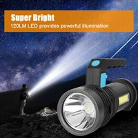 120lm flashlight 3w handheld lamp portable rechargeable searchlight spotlight