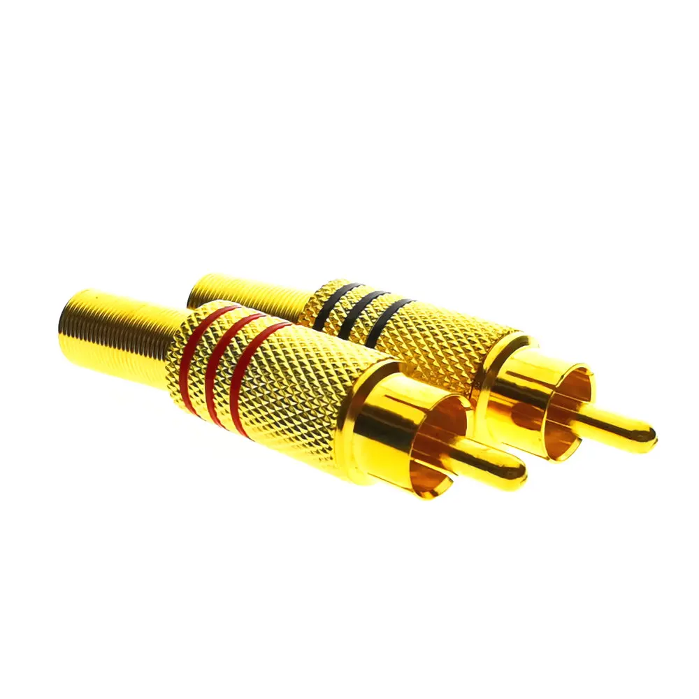 1 шт. Золотой штекер RCA телефонный разъем пайка AV аудио видео кабель адаптер