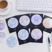 2pcs earth moon planet self adhesive memo pad notepad sticky note stationery