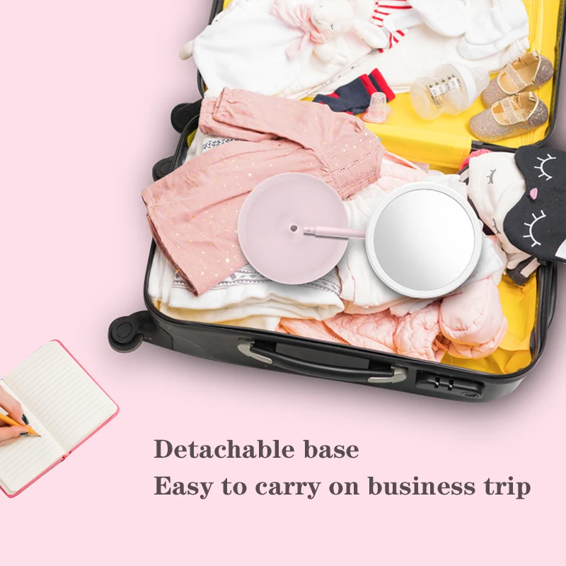 QDRR Makeup mirror with led light Dressing table beauty ring Beauty Tools For Photo fill small mirrors | Обустройство дома