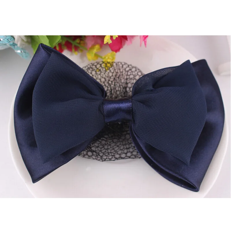 1 шт. стильная Цветочная кружевная атласная Заколка-пряжка с бантом женская