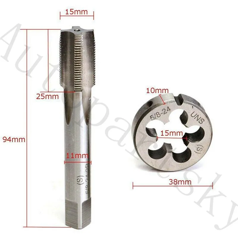 Хорошее качество новинка 5/8 &quot 24 5/8&quot x UNF HSS Threading Gunsmithing Tap and Die Set|Гайки и болты| |
