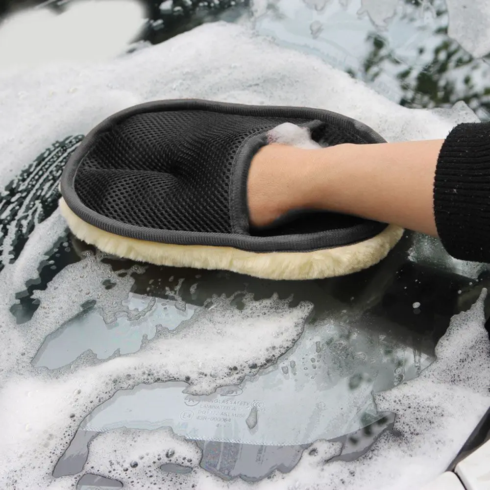 Мягкая шерстяная перчатка из микрофибры для мытья автомобиля чистки средство