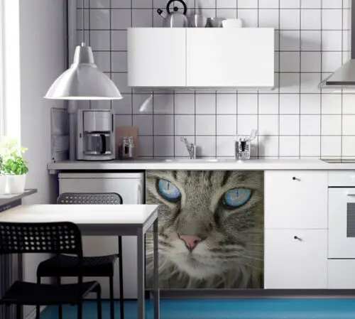 Оптовая продажа 3D кошка посудомоечная машина холодильник замораживание Стикеры