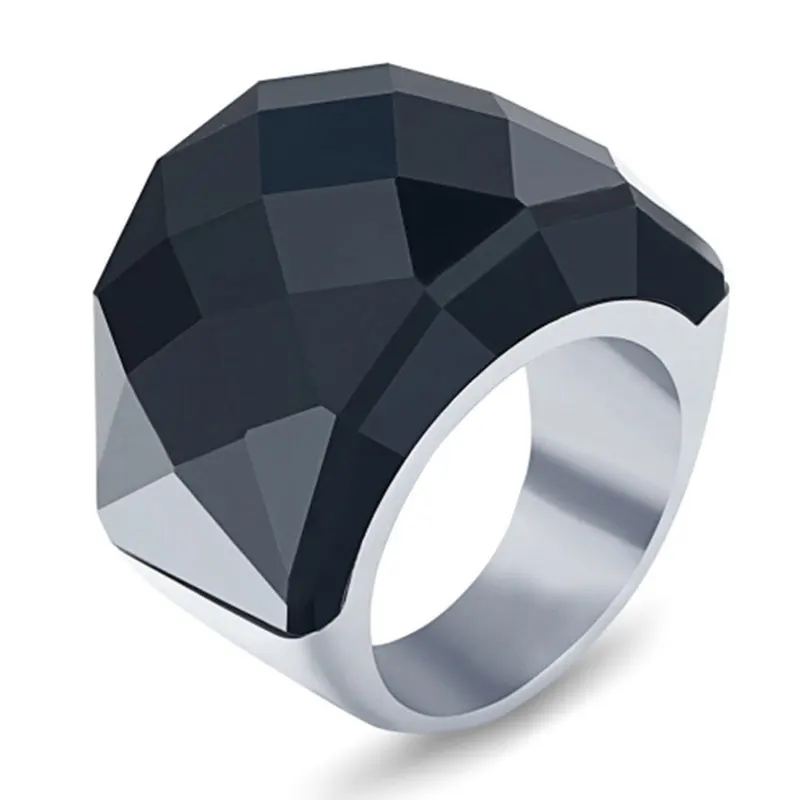 Женское кольцо с камнем ed 5 цветов опционально черное красное звездное