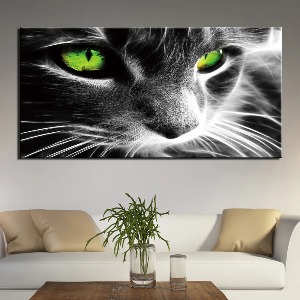 

1 Panel Canvas Wall Art Pictures Animal Cat Painting Living Room Modern Prints Poster Home Decor Artwork