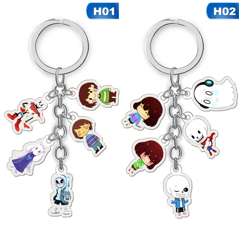 Игра Undertale брелок акриловый мультяшный рисунок автомобильный брелок держатель брелок лучший друг Выпускной подарок на Рождество