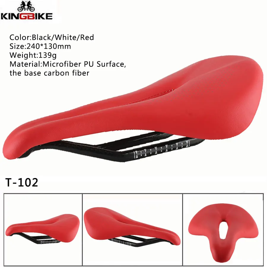 KINGBIKE Сверхлегкий велосипед седло горный велосипед углеродное седло Велосипедное Сиденье PU горная углеродистая сталь седла mtb дорожный велосипед часть седло