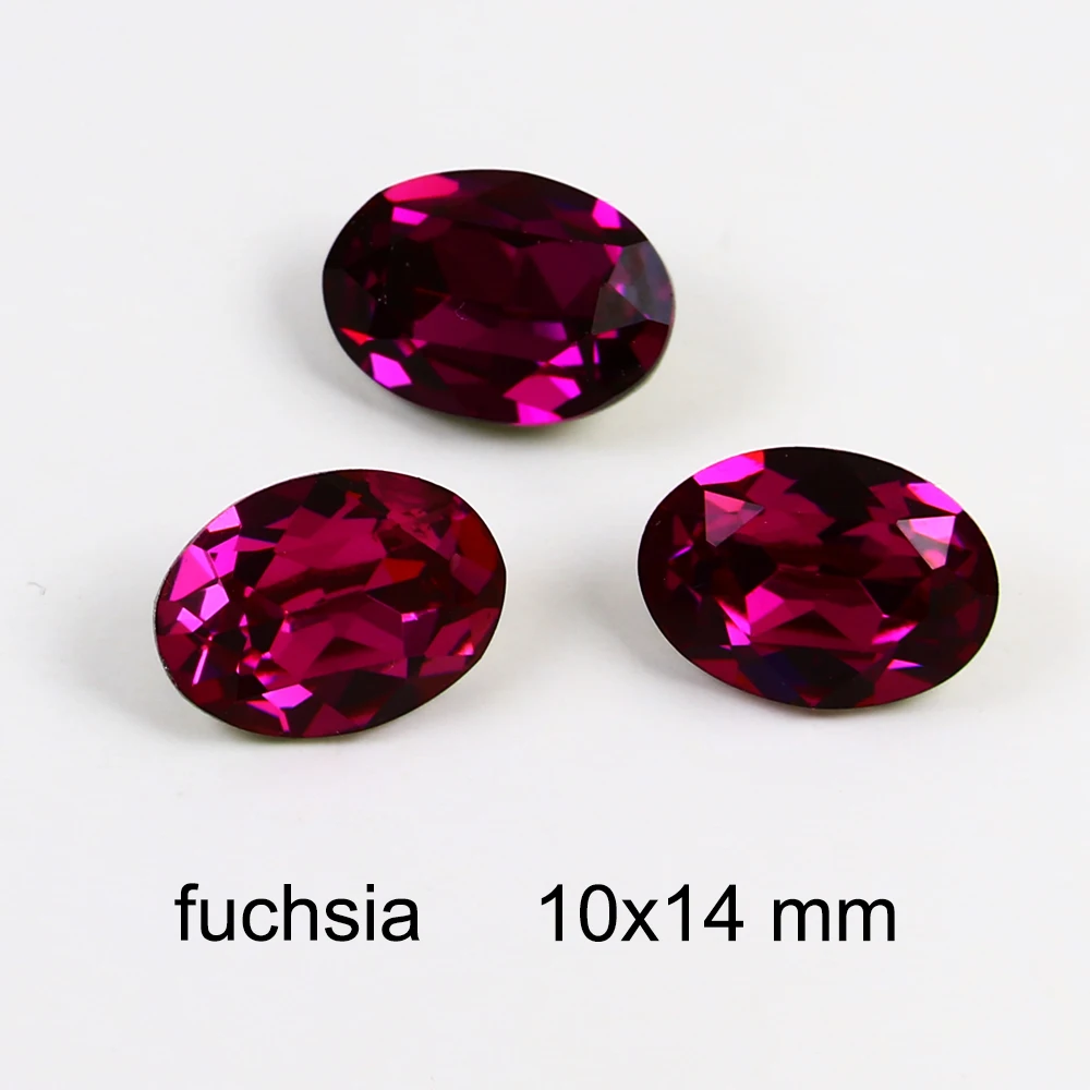 Овальный нейл арта украшения кристалл страз Pointback камни блеск Стекло ногтей