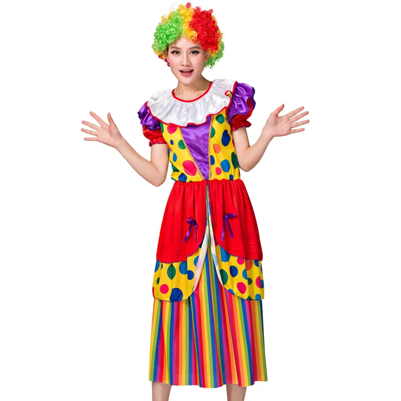 Женский костюм клоуна для косплея взрослых вечеринки на Хэллоуин карнавал