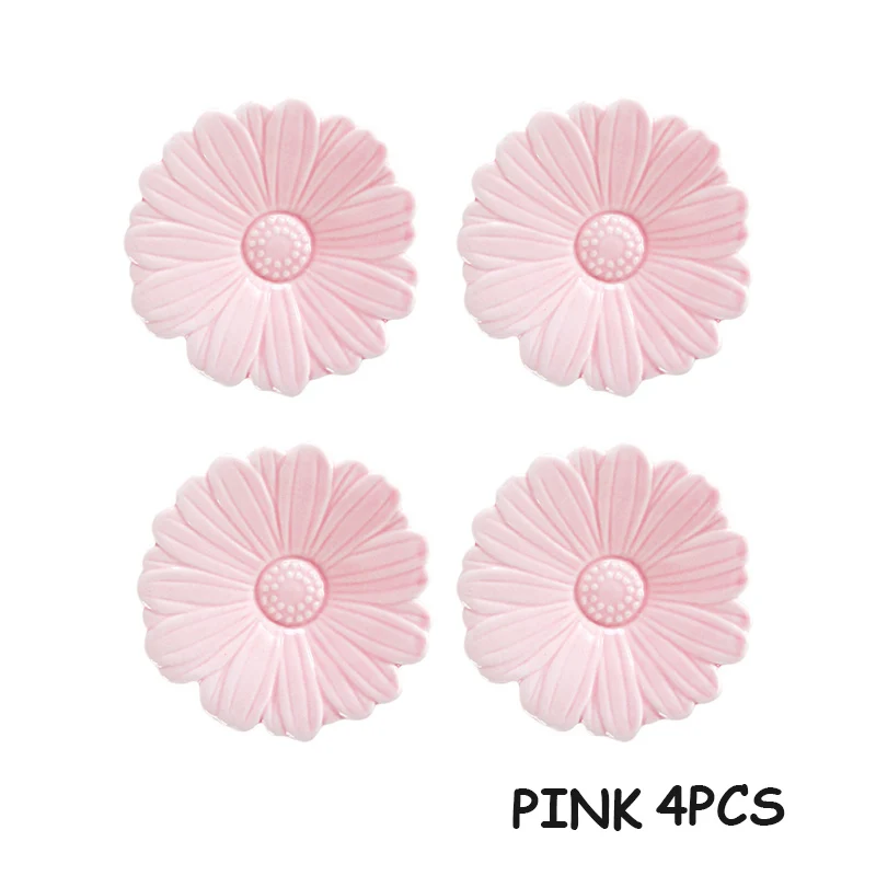 pink 4pcs Керамические тарелки, тарелка для соуса, поднос для цветов маргаритки, мини тарелка, поднос для фаст-фуда, тарелка для десерта, рождественский подарок, блюда для суши, 1 комплект/4 шт - Цвет: pink 4pcs
