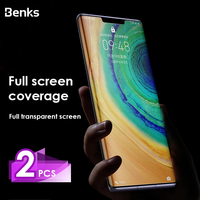 Гидрогелевая пленка Benks для Huawei Mate 30 Pro защитная HD экрана с полным наклеиванием P30