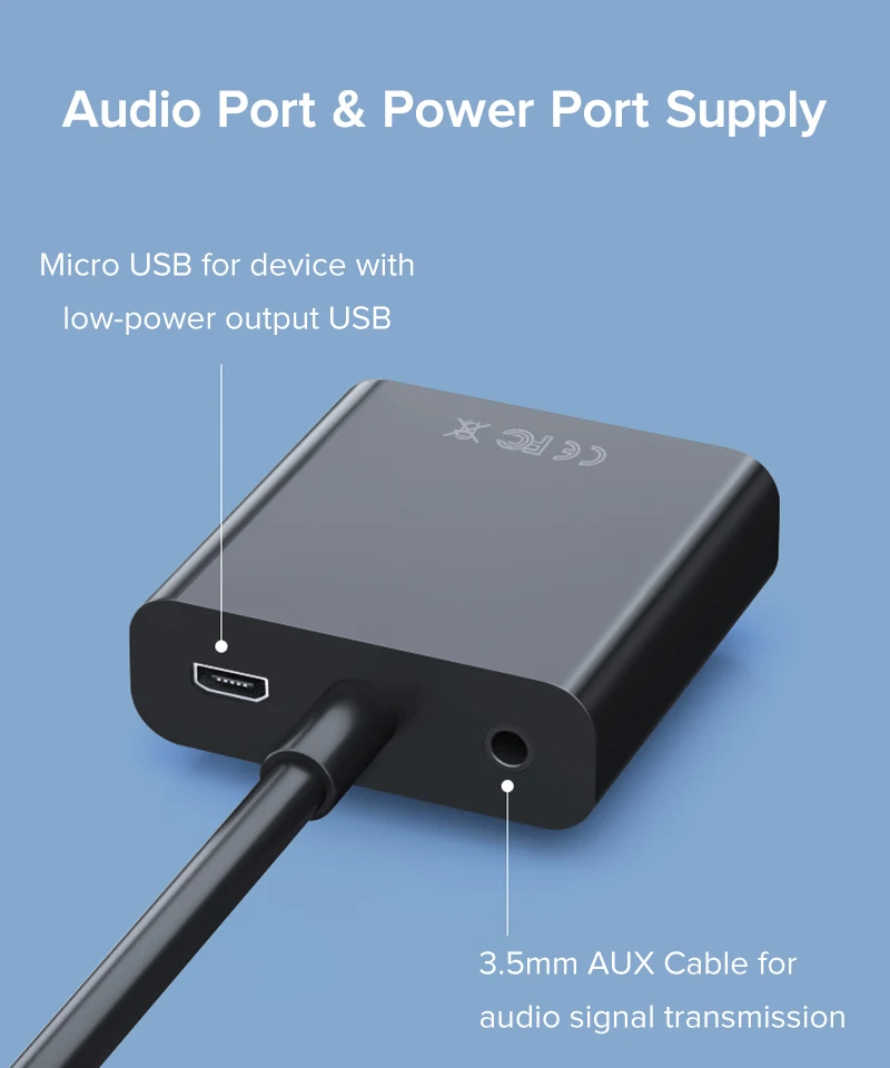 SUPTEC адаптер hdmi-vga конвертер 1080P HDMI цифровой аналоговый видео аудио кабель для ноутбука PS3 PS4 tv Box PC HD tv проектор