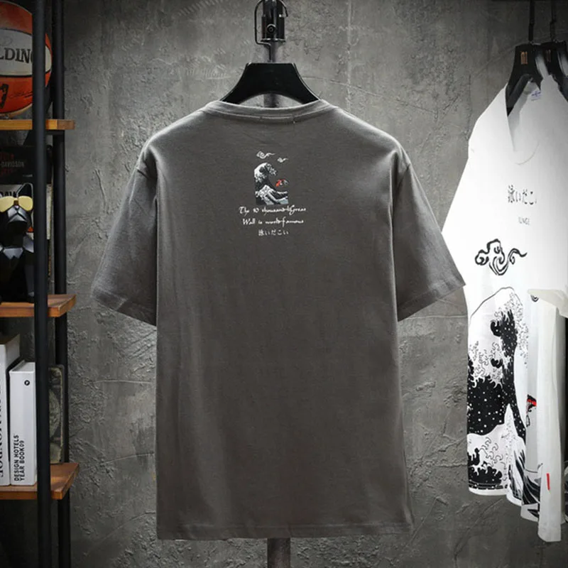 

Hip Hop Casual Newness Print Summer t Shirt Men Vintage Style Trend Pullover Harajuku Clothes New 2021 Joker Loose All-Match Top