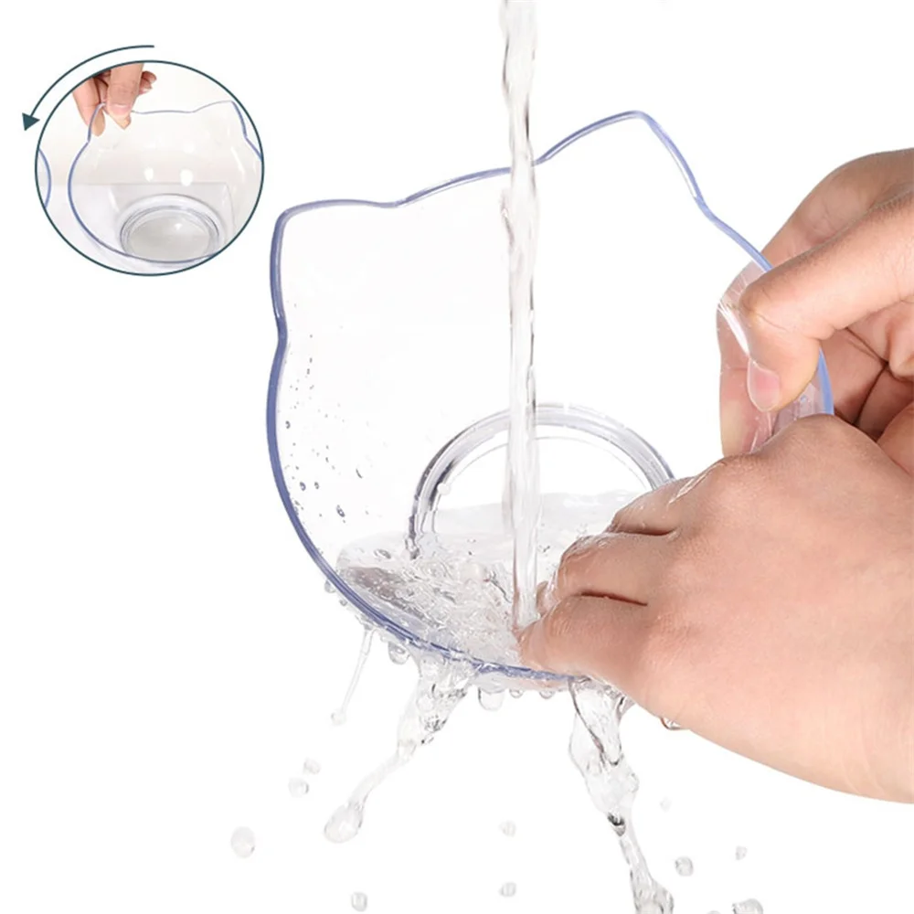 Миски для кошек двойная миска собак прозрачная Экологически чистая из АБС