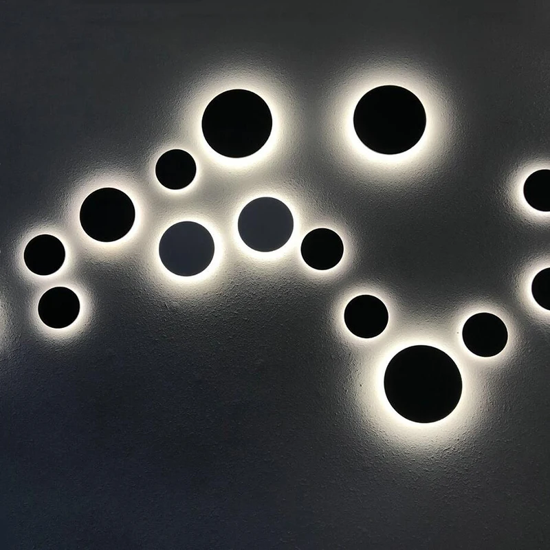 Современный Креативный светодиодный настенный светильник круглая и квадратная