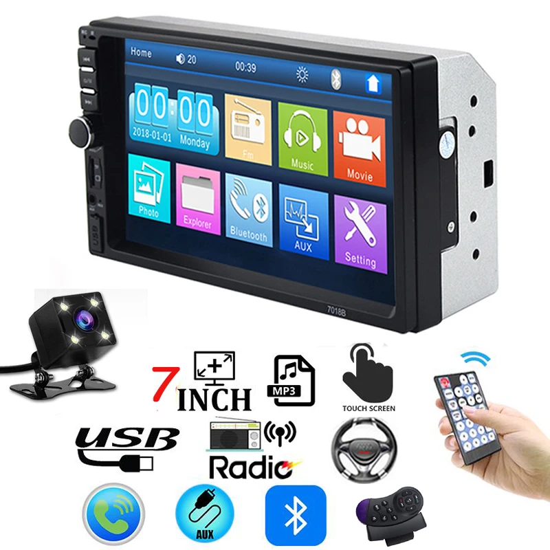 Авторадио 2din Кассетный рекордер HD 7 &quotсенсорный экран авто аудио Bluetooth