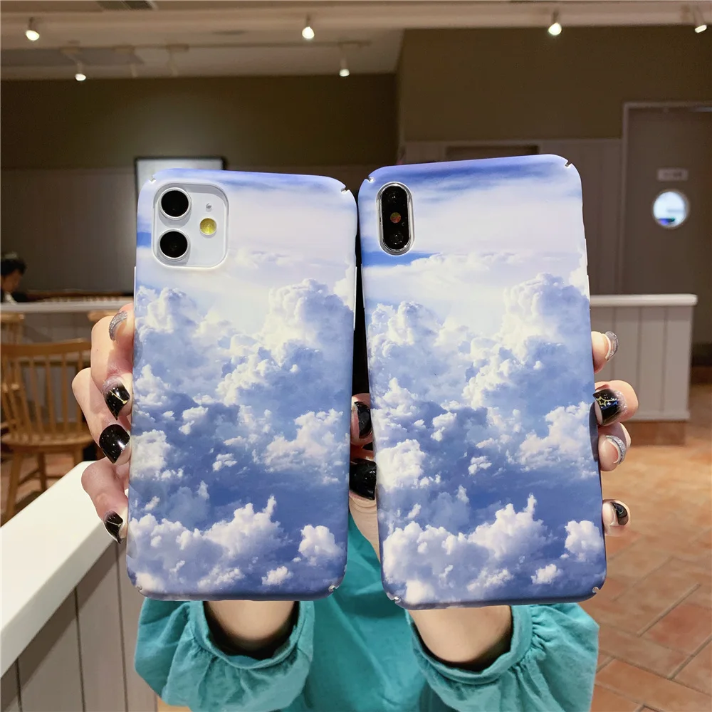 Тонкий чехол Blue Sky Cloud для Honor V9 V10 9 10 20 LITE V20 8X 9I 10I 20I 20S 9X PRO милый Жесткий пластиковый