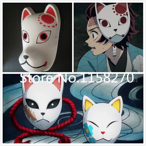 Demon Slayer: Kimetsu no Yaiba Sabito Kamado Tanjirou Makomo маска для косплея ручная роспись|cosplay accessories|hit