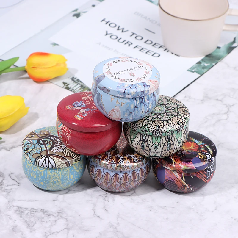 DIY жестяной держатель для свечей банок Европейский Винтажный цветочный принт