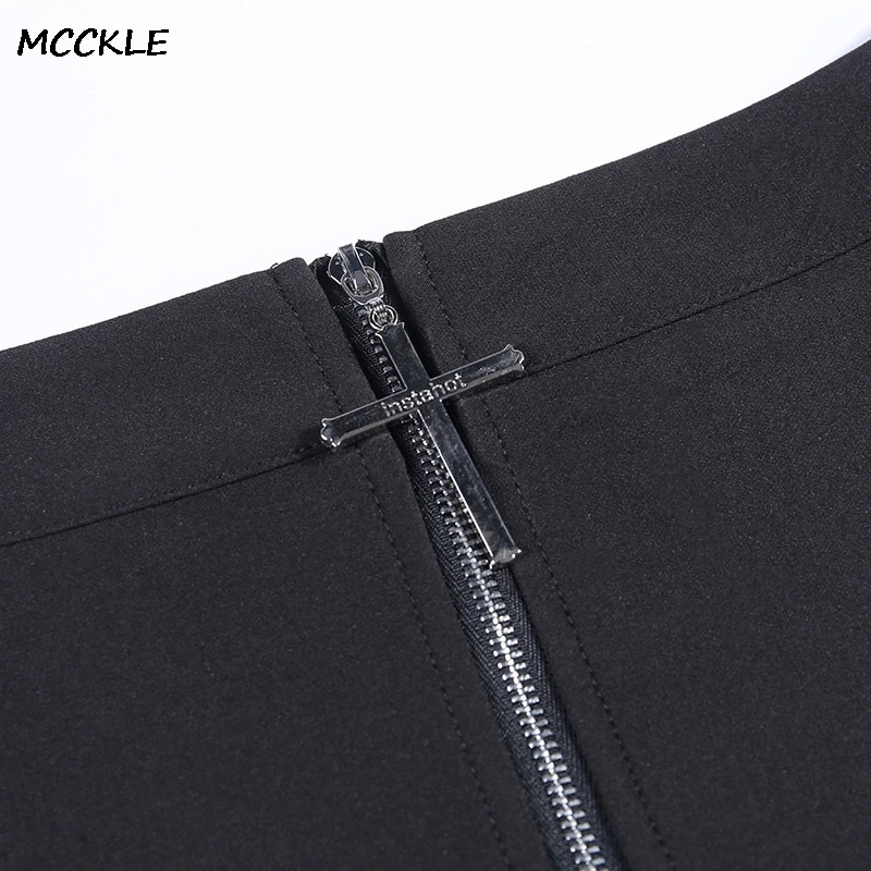 

Gothic Black Pleated Mini Skirts Women Harajuku Cross Streetwear Zipper Skirts Female Summer High Waist Sexy Ladies Bottoms