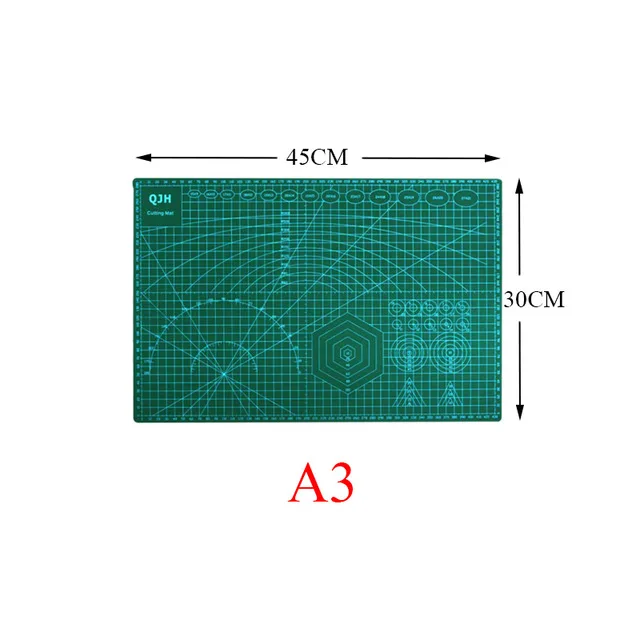 A3 PVC cutting mat QJH профессиональный ручной работы набор инструментов для рукоделия из кожи набор ниток шило вощеный наперсток набор для ручного шитья штамповка DIY Набор инструментов - Цвет: A3 PVC cutting mat