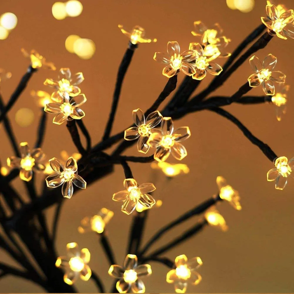 48/36LED Cherry Plum Blossom Tree Light Table Lamps Night light for Home Indoor Bedroom Wedding Party Bar Decoration USB Plug | Лампы и
