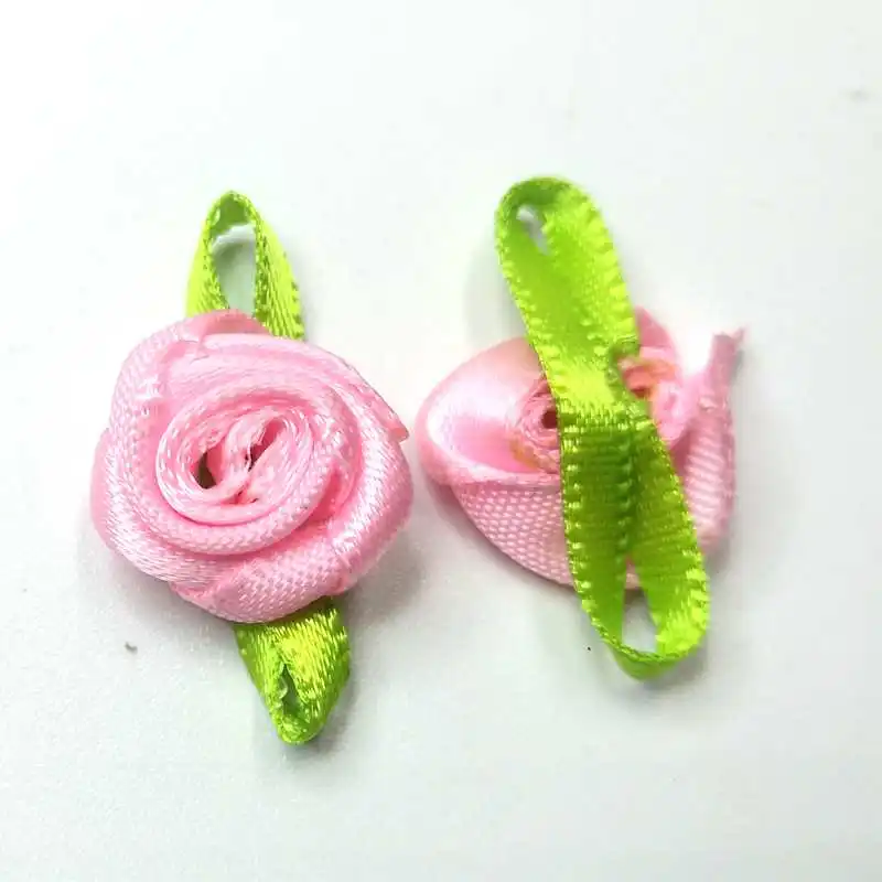 100 шт. лента розового цвета цветы ручной работы товары для одежды Швейные