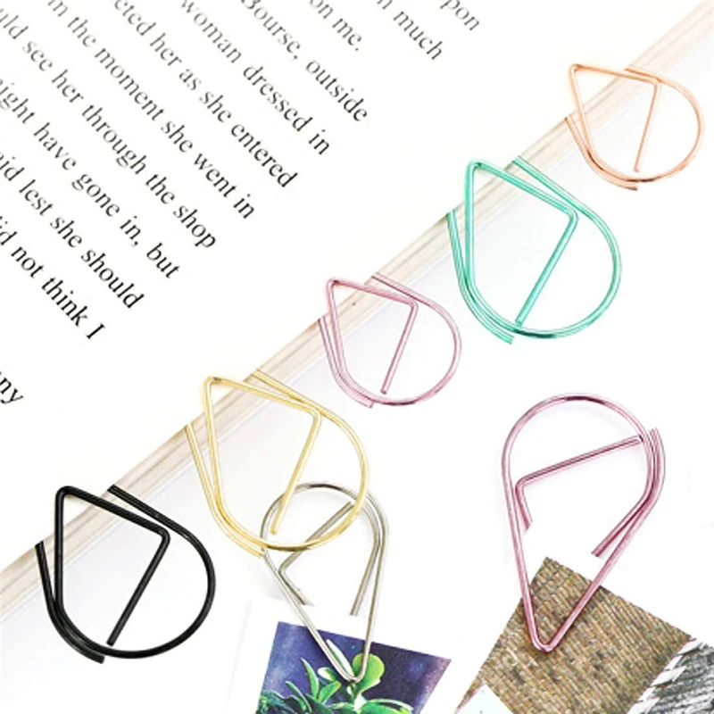 MIUSIE 20 шт. металлические зажимы в форме капли золотой серебряный цвет милые для