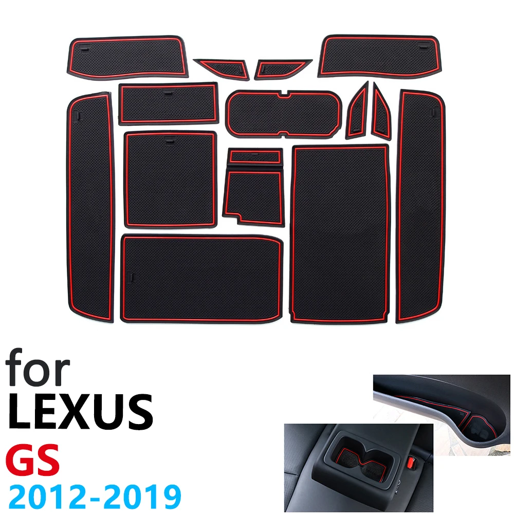 Противоскользящие резиновые чашки подушки двери паз коврик для Lexus GS 250 300 350 450h F 2012~ спортивные аксессуары коврик для телефона