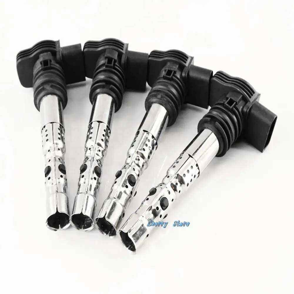 NEW 06B 905 115 R 4Pcs Ignition Coil For VW Volkswagen Jetta MK4 Bora Golf Passat B5 Beetle AUDI A4 A6 TT 1.8T UF521 UF411 | Автомобили и