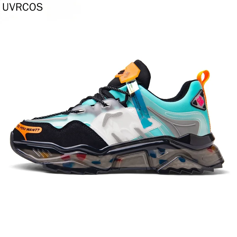 

2021 Модные дышащие уличные стильные мужские кроссовки на массивной подошве, Весенняя удобная мужская повседневная обувь для взрослых