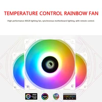 id cooling xf 12025 household computer accessories 3 pin 12cm argb cpu fan silent colorful lighting radiator