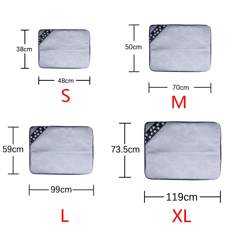Летний коврик для сна из ледяного шелка гнездо лета с ковриком кошек льда