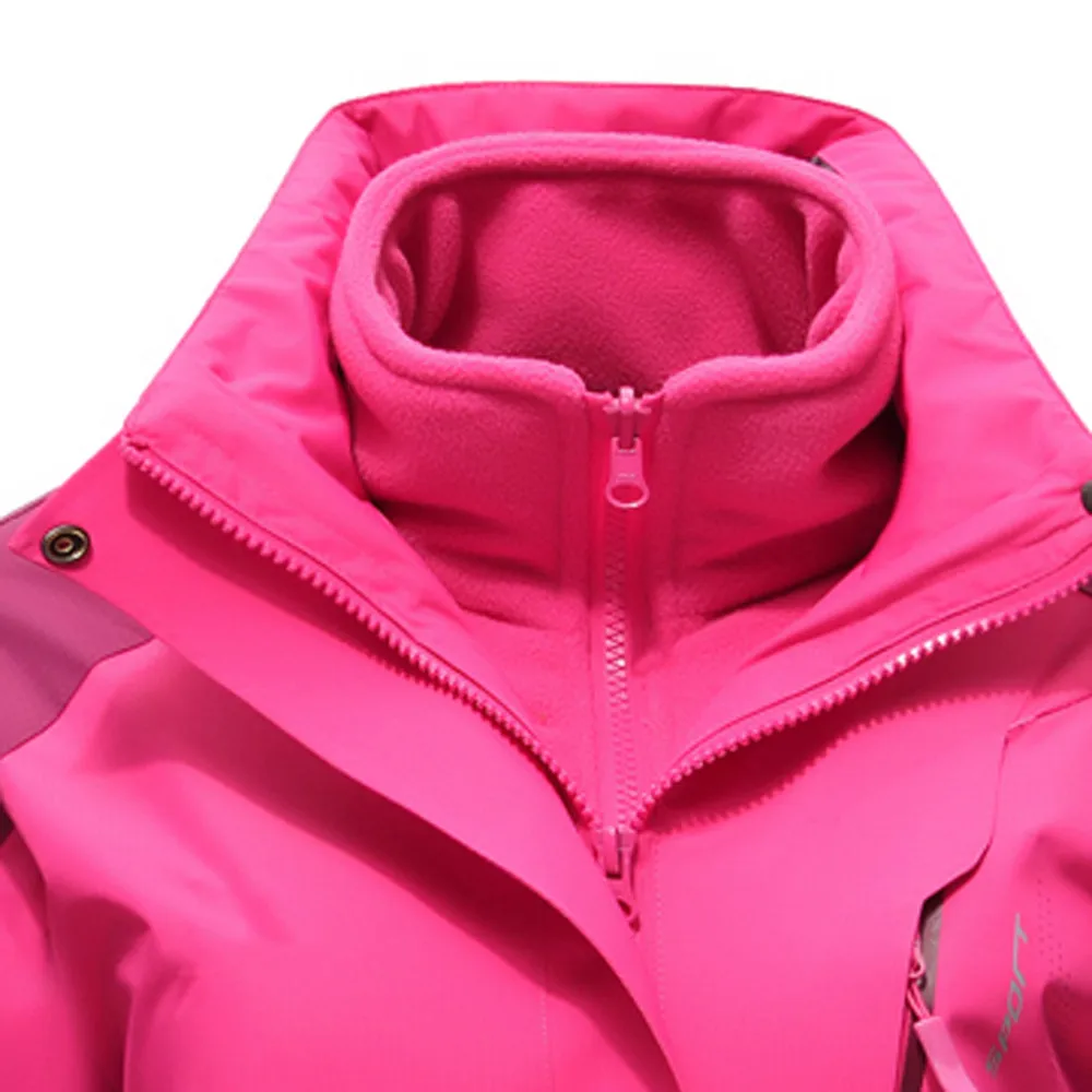 Женская флисовая куртка из двух предметов спортивная для активного отдыха