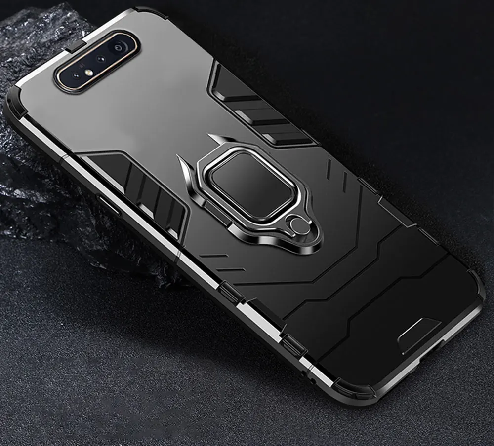 Противоударный чехол из ТПУ+ поликарбоната для samsung A80 A50, защитный чехол с магнитным кольцом для samsung Galaxy A80 A 80 A50 A 50, чехол с полной защитой
