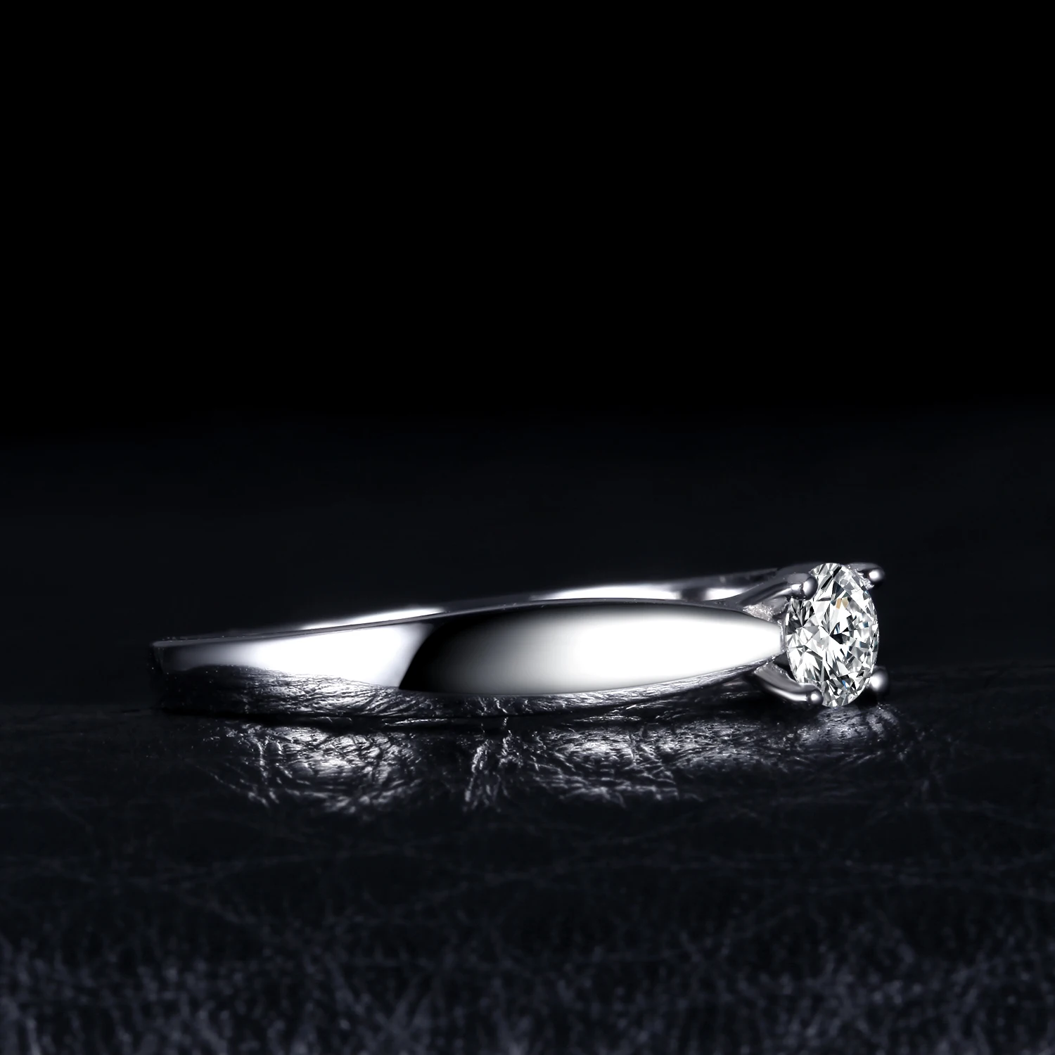 Jewelrypalace прекрасный 0.2ct Обручение пасьянс кольцо из натуральной 925 серебро родием ювелирных изделий для девочек