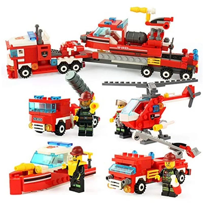 348 шт Совместимость legoed City пожарная станция комплект Пожарника строительные