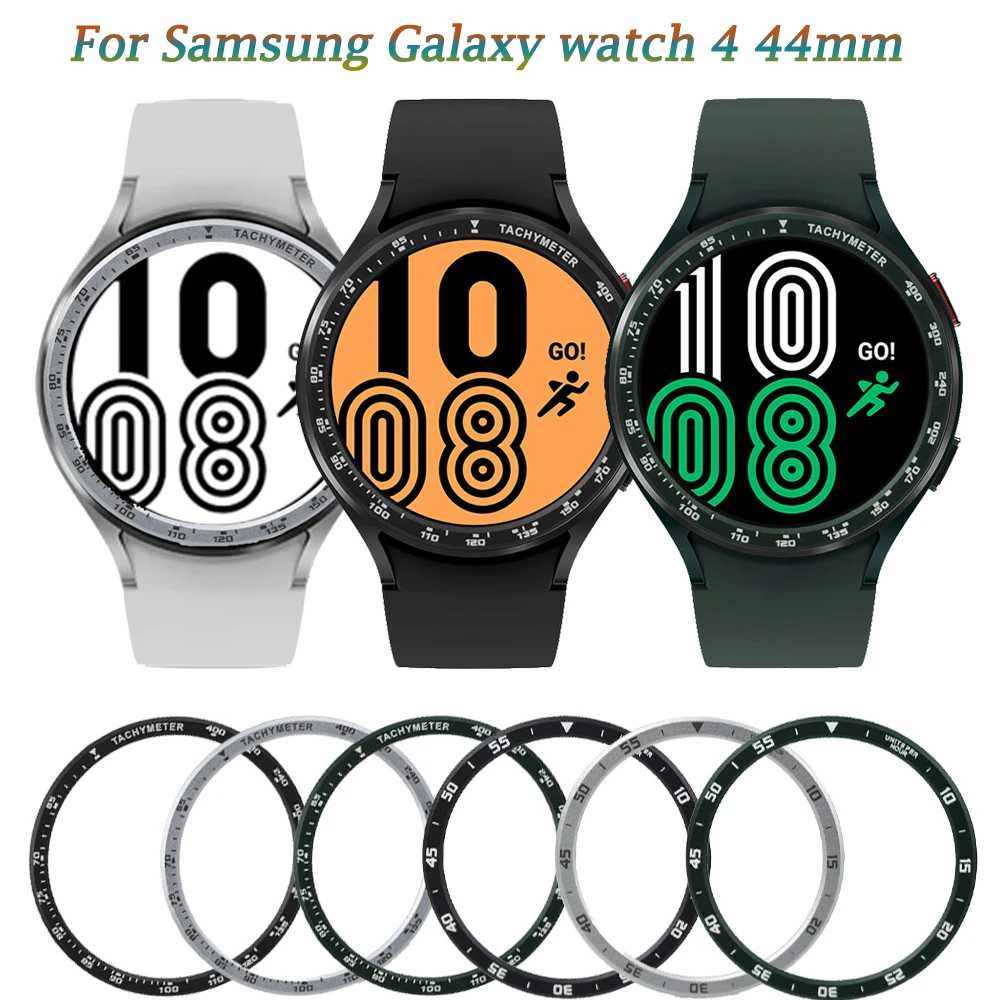 

Steel Tachymeter Case Bezel Ring For Samsung Galaxy Watch 4 44mm Bracelet Watch Cover Watch4 Protection Bumper Metal Outer Edge