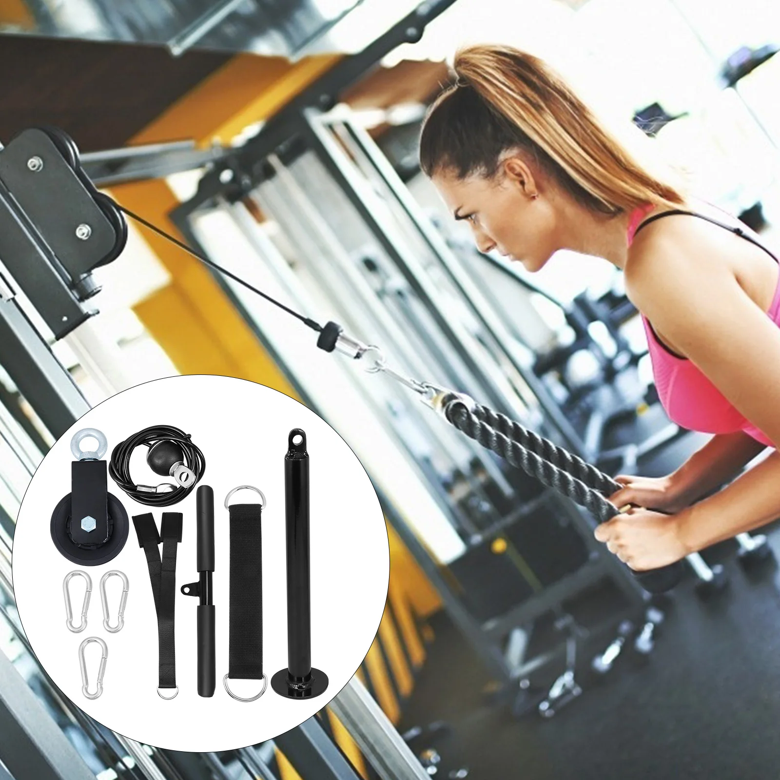 

1 Set Portable Creative Pulley System Set Pulley System Kit for Arm Home Exercise Gym